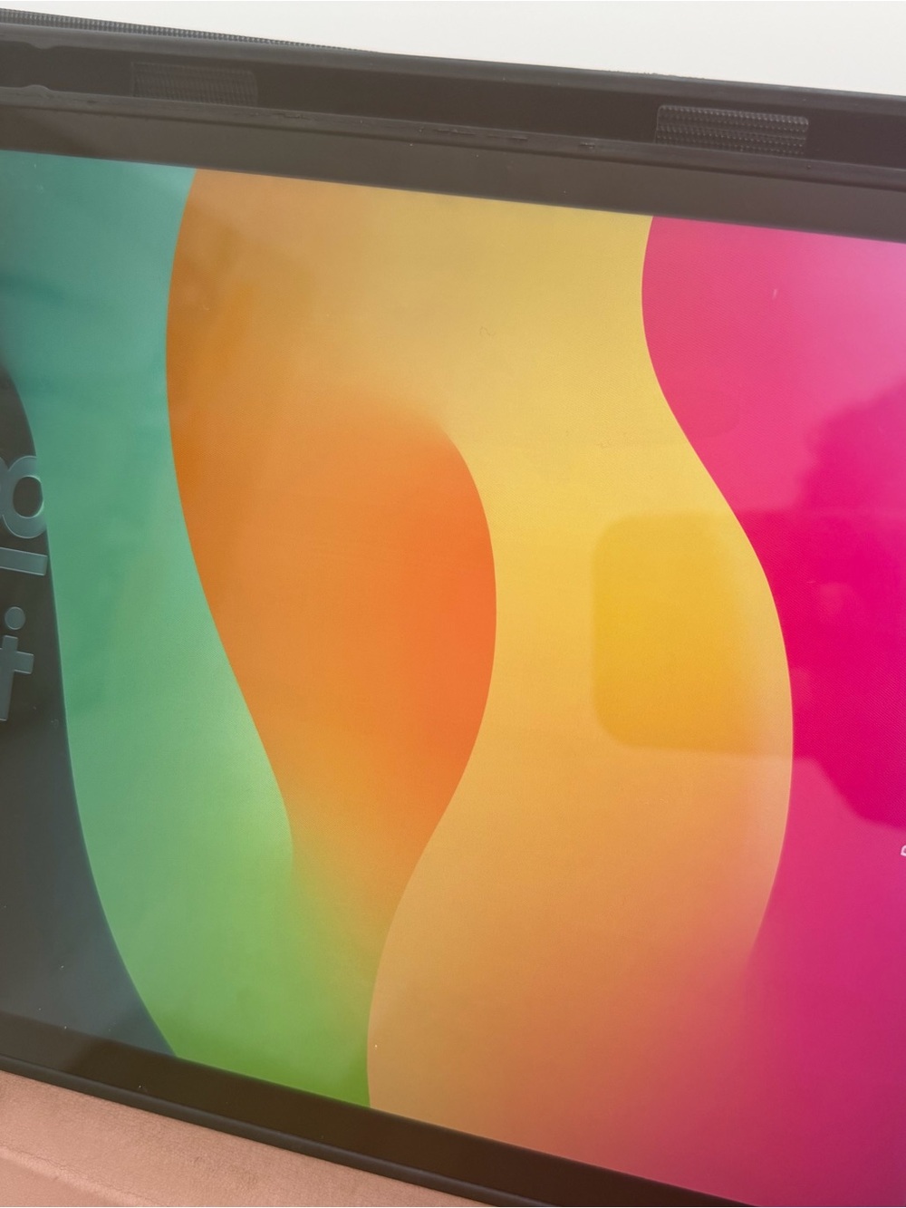 Apple Tablet with Multicolor Display (Green, Orange, Yellow, Pink)